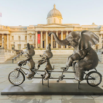 Micky, Minnie and the African Elephant Journey Together for the Wild (Fibreglass Sculpture)