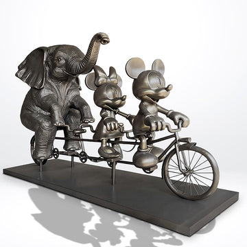 Micky, Minnie and the African Elephant Journey Together for the Wild (Fibreglass Sculpture)