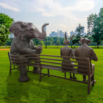The Elephant Bench of Friendship (Bronze Sculpture)