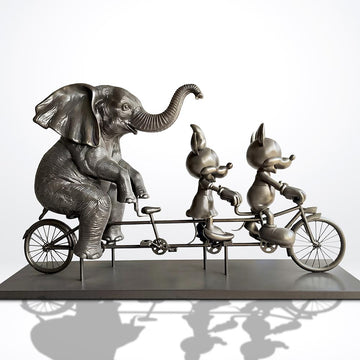 Micky, Minnie and the African Elephant Journey Together for the Wild (Fibreglass Sculpture)