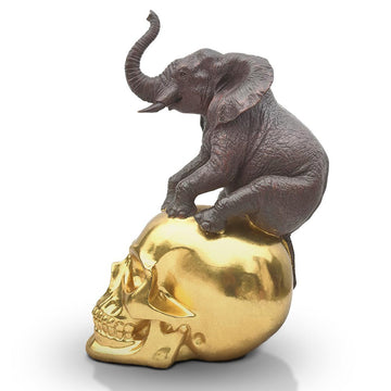 Mankind for Elephants (Bronze Sculpture)