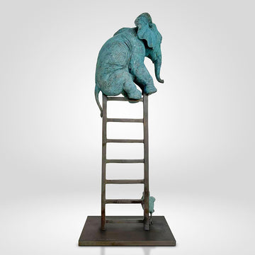 The Elephant Had Love in His Heart (Bronze Sculpture)