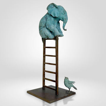 The Elephant Had Love in His Heart (Bronze Sculpture)