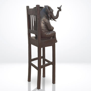 Elephant Above It All, Carrying a Song on Its Trunk (Bronze Sculpture, Mid-Size)