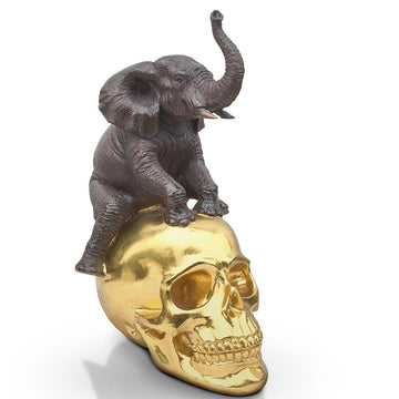 Mankind for Elephants (Bronze Sculpture)