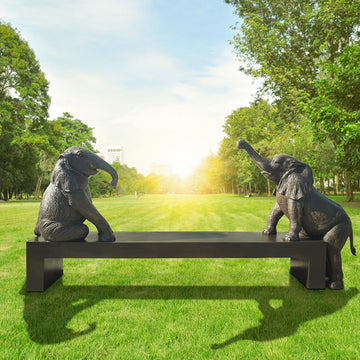 The Elephant Bench (Bronze Sculpture)