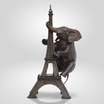 The Big Elephant Loved the Eiffel Tower (Bronze Sculpture)