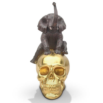 Mankind for Elephants (Bronze Sculpture)