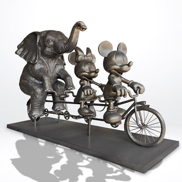 Micky, Minnie and the African Elephant Journey Together for the Wild (Fibreglass Sculpture)
