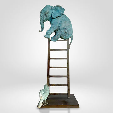 The Elephant Had Love in His Heart (Bronze Sculpture)