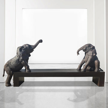 The Elephant Bench (Bronze Sculpture)