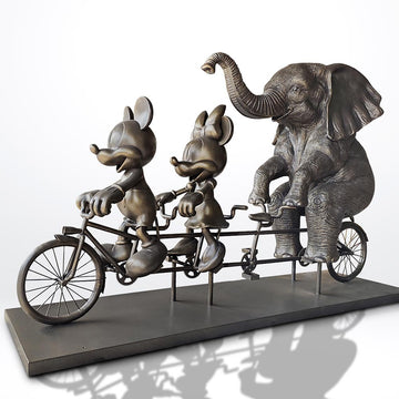 Micky, Minnie and the African Elephant Journey Together for the Wild (Fibreglass Sculpture)