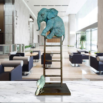 The Elephant Had Love in His Heart (Bronze Sculpture)