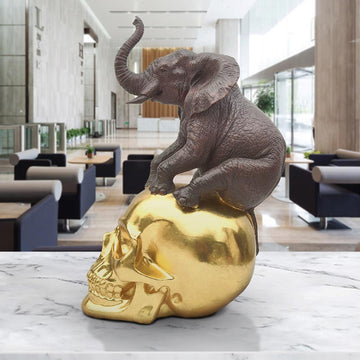 Mankind for Elephants (Bronze Sculpture)