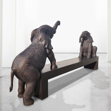 The Elephant Bench (Bronze Sculpture)
