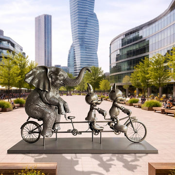 Micky, Minnie and the African Elephant Journey Together for the Wild (Fibreglass Sculpture)