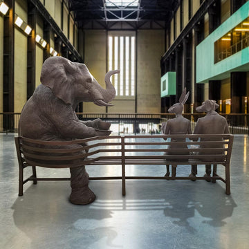 The Elephant Bench of Friendship (Bronze Sculpture)