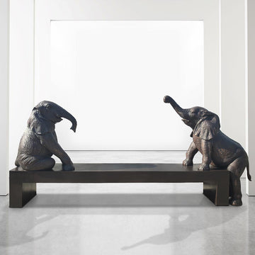 The Elephant Bench (Bronze Sculpture)