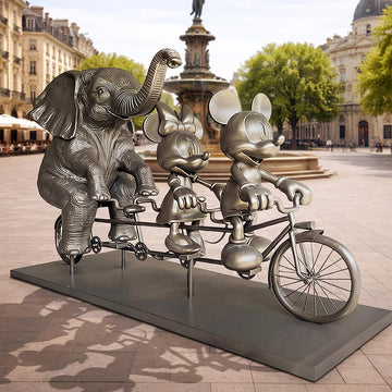 Micky, Minnie and the African Elephant Journey Together for the Wild (Fibreglass Sculpture)