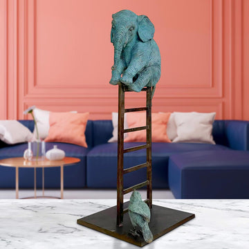 The Elephant Had Love in His Heart (Bronze Sculpture)