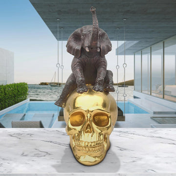 Mankind for Elephants (Bronze Sculpture)