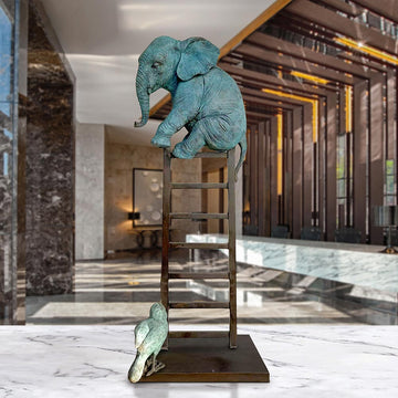 The Elephant Had Love in His Heart (Bronze Sculpture)