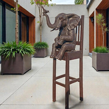 Elephant Above It All, Carrying a Song on Its Trunk (Bronze Sculpture, Mid-Size)