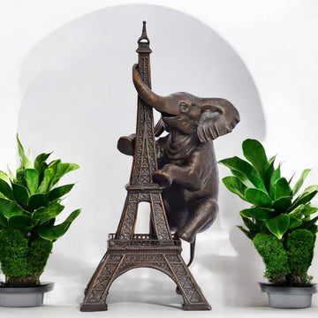 The Elephant Loved the Eiffel Tower (Bronze Sculpture, Small)