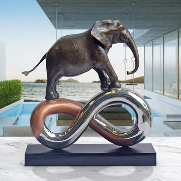 Elephant to Infinity and Beyond (Bronze Sculpture)