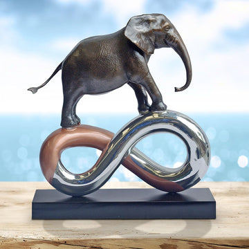 Elephant to Infinity and Beyond (Bronze Sculpture)