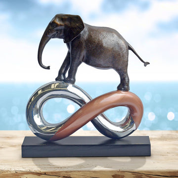 Elephant to Infinity and Beyond (Bronze Sculpture)