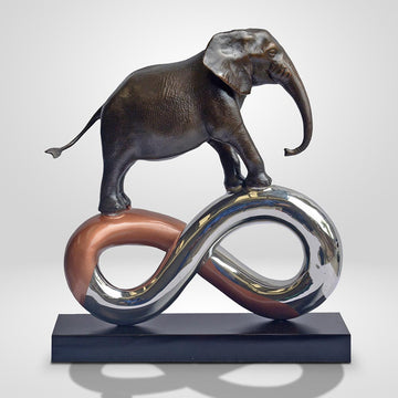 Elephant to Infinity and Beyond (Bronze Sculpture)
