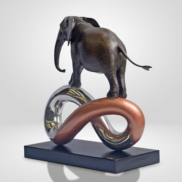 Elephant to Infinity and Beyond (Bronze Sculpture)