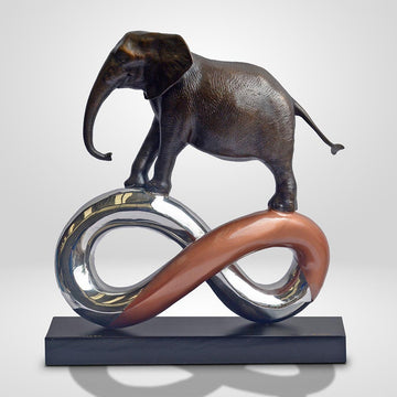 Elephant to Infinity and Beyond (Bronze Sculpture)