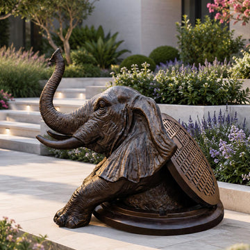 The Elephant Came Out to See the World (Bronze Sculpture, Mid-Size)
