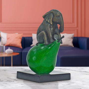 The Elephant Pearfect Just the Way He Was (Bronze Sculpture, Small)