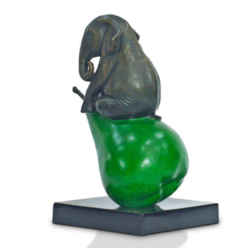 The Elephant Pearfect Just the Way He Was (Bronze Sculpture, Small)