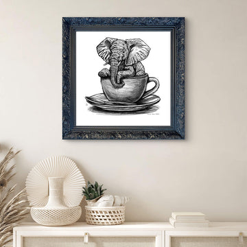 A Study for Elephant in a Cup (Giclee Canvas Print)