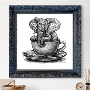 A Study for Elephant in a Cup (Giclee Canvas Print)