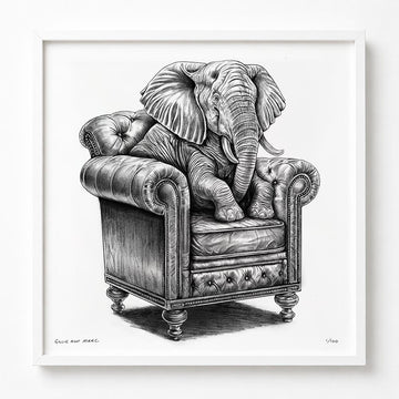 A Study for an Elephant on a Chair (Print)