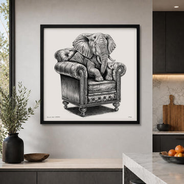 A Study for an Elephant on a Chair (Print)