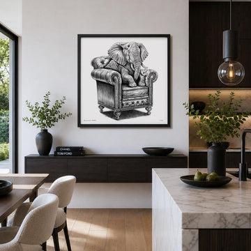 A Study for an Elephant on a Chair (Print)