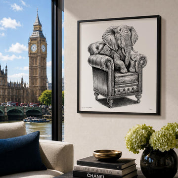 A Study for an Elephant on a Chair (Print)