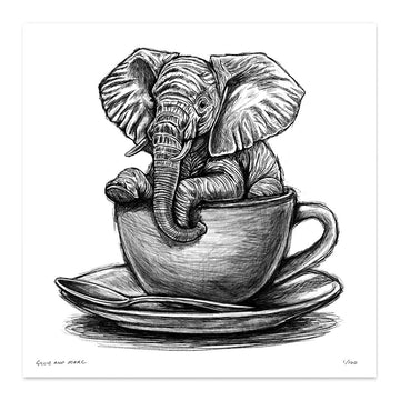 A Study For Elephant In A Cup (Print)