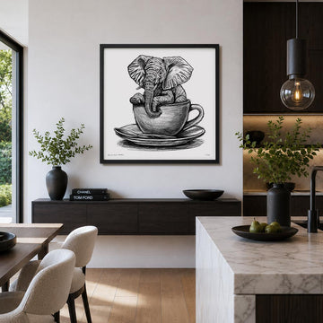 A Study For Elephant In A Cup (Print)