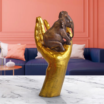 An Elephant in the Hand (Bronze Sculpture, Small)
