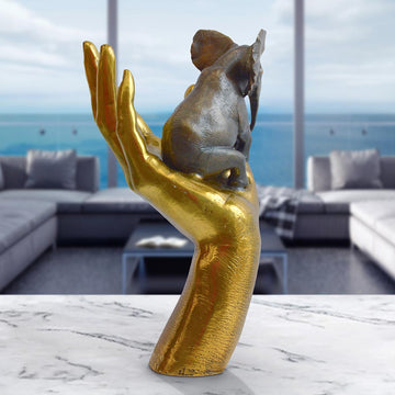 An Elephant in the Hand (Bronze Sculpture, Small)