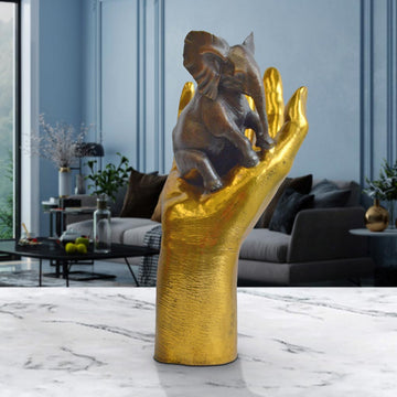 An Elephant in the Hand (Bronze Sculpture, Small)