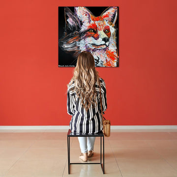 Finn, the Vanishing Sierra Nevada Red Fox (Original Painting)