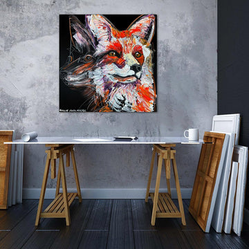 Finn, the Vanishing Sierra Nevada Red Fox (Original Painting)